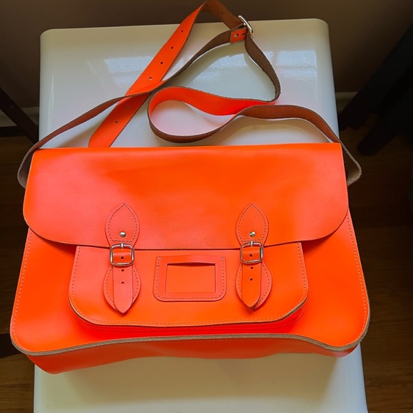 Neon Leather Satchel - Picture 1 of 11